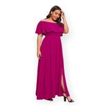 Roupas Plus Size Vestido Feminino Longo