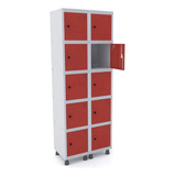 Roupeiro De Aço Com 10 Portas Mod Grp 502-10 - Pandin