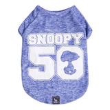 Roupinha Cães Camiseta Cachorro Snoopy 50 Azul Zooz Pets Pp