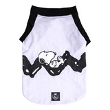 Roupinha Cães Camiseta Cachorro Snoopy Branco Preta Zooz G