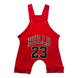 Roupinha Jardineira Liga Chicago Bulls Infantil