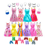 Roupinha Para Boneca Tipo Barbie Mas Acessórios Kit Com 32pç