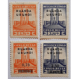 Ruanda Urundi / Congo Belga 1941 Yvert 122/125