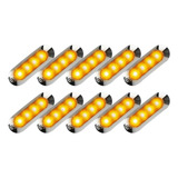 S 10x Amber Led Trailer Truck Side Lights 4led Clearance Rv