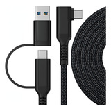 S Cabo Link Usb 2 Em 1 Para Oculus Quest 2 E 1 De 6 Metros
