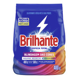 Sabão Em Pó Brilhante Limpeza Total Roupas Brancas E Coloridas Limpeza Total Blindagem Das Cores Floral Antibacterial Pacote 400 G