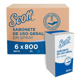 Sabonete Scott Spray Uso Geral 800ml Caixa C/ 6 Unidades