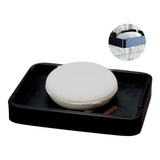 Saboneteira Bancada Pia Cuba Preta Banheiro Lavabo Decoração