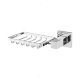 Saboneteira Banheiro Porta Sabonete De Parede Inox Quadrado Cor Saboneteira Cromada