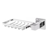 Saboneteira Banheiro Porta Sabonete De Parede Inox Quadrado Cor Saboneteira Cromada