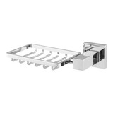 Saboneteira Banheiro Porta Sabonete De Parede Inox Quadrado