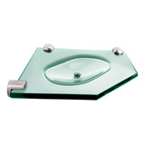 Saboneteira Canto Chanfrada 15x15 Cm - 8mm - Incolor