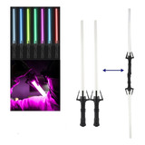 Sabre De Luz Rgb De Espada De Laser Duplo 7 Cor Mudando Led