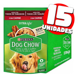 Sache 15un Ração Úmida Dog Chow Para Cães De Todos Tamanhos