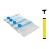 Saco À Vácuo Guardar Edredom Roupa 70x100 Cm Kit 08 + Bomba