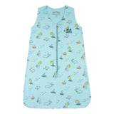 Saco De Dormir Casulo Bebe Pijama Suedine Algodao Barco Azul