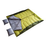 Saco De Dormir De Casal Moon Com Travesseiro Verde - Echolif