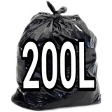 Saco De Lixo 200l Grosso Preto Reforçado Resistente - 100 Un