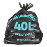 Saco De Lixo 40 Litros 100