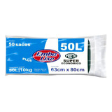 Saco De Lixo 50 L Super Econômico Rolo C/ 50 Unidades