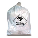 Saco De Lixo Infectante 6 Hospitalar Resíduo 30l Com 100un Cor Branco