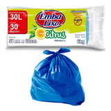 Saco De Lixo Perfumado Citrus 30l C/ação Repelente 30 Unid.