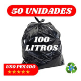 Saco De Lixo Preto 100l 50un