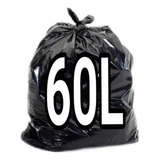 Saco De Lixo Preto 60 Litros Com 100 Unidades