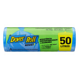 Saco De Lixo Resist! Rolo Azul 20 Sacos 50 Litros Dover Roll