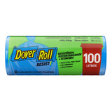Saco De Lixo Resist! Rolo Azul Com 10 Sacos 100l Dover Roll