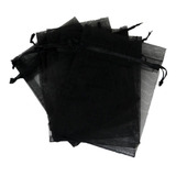 Saco De Organza Preto 15x20 Com