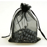 Saco De Organza Preto 21x34 Preto Com 50 Unid Para Chinelo