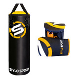 Saco De Pancada 70 Cm + Luva Bate Saco Infantil Stylo Sport