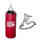 Saco De Pancada 90cm C/ Corrente Boxe + Suporte De Teto Cor Vermelho