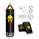 Saco De Pancada Troia Sport 120 + Luva + Suporte Promoção!