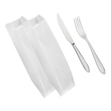 Saco De Papel Branco Para Talher 7x25 1000 Unds