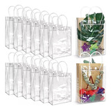 Saco De Presente De Plástico Pvc Reutilizável Com Alça 16pcs