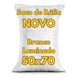 Saco De Ráfia 50x70 Laminado Branco Novo Kit 100 Unidades