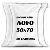 Saco De Ráfia Novo 50x70 Para Farinha Ração Com 50 Unidades