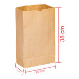 Saco Kraft Delivery Sos Lanche M-20cm X 11cm X 38cm 100un