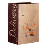 Saco Kraft Para Delivery Menu Sem Alça Médio C/100
