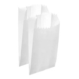 Saco Número 3 Papel Branco Saquinho Para Pipoca-100 Unidades