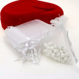 Saco Organza Saquinho 13x18 - Branco - Kit 100 Unidades