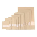 Saco Papel Zip Kraft Visor Impermeável 10x15 C/ 50 Unidades