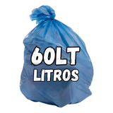 Saco Para Lixo 60 Lt Litros Azul Unid Sacola Lixeira