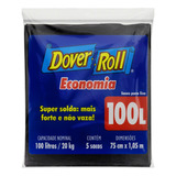 Saco Para Lixo Preto 100l Dover Roll Economia 5 Unidades