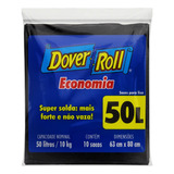 Saco Para Lixo Preto 50l Dover