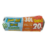 Saco Para Lixo Super Forte Reciclado 30l 20un + 20% - Dover Roll