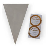 Saco Plastico Cone/trufa 10x15 C/100un+100 Etiqueta+100fecho
