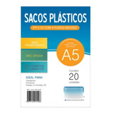 Saco Plástico Pp A5 4 Furos 0,10 Mm 20 Un